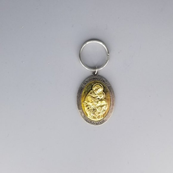 St. Anthonys Angels Graymoor 2 Tone Religious Keychain - Picture 3 of 5